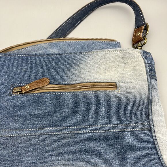 Myra Shoulder Bag- Myra Bag/ Purse canvas, leather Denim Bag - Picture 8 of 13